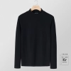 autumn winter thermal lining long sleeve men tshirt Color Black