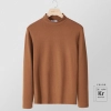 autumn winter thermal lining long sleeve men tshirt Color Brown