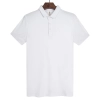 short sleeve breathable fabric men polo casual tshirt Color White