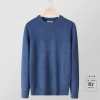 autumn winter round collar kinitted men tshirt long sleeve polo Color Navy Blue