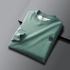 round collar long sleeve autumn man tshirt tops Color Blackish Green