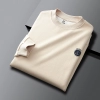 round collar long sleeve autumn man tshirt tops Color Beige