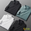 2022 new design line stripes young  man shirt work shirt