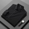 2022 new design line stripes young  man shirt work shirt