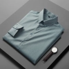 high quality fabric button down collar bussiness man shirt upgrade formal shirt Color Light Green