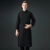 high quality cotton blends chef jacket chef workwear clothes button Color Black