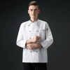 high quality chef coat cotton blends bread store white chef jacket chef workwear Color White