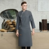 high quality cotton blends navy blue denim bread store chef jacket chef workwear