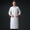 double breasted cloth button good fabric bread store chef jacket chef workwear Color White