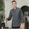 Europe upgrade cotton blends bread store chef jacket chef baking workwear  Color Gray
