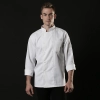 classic high quality short sleeve grey collar white jacket bread shop chef jacket chef  workwear 