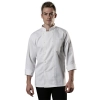 classic high quality short sleeve grey collar white jacket bread shop chef jacket chef  workwear  Color White
