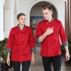  right openning front with pocket chef jacket chef shirt workwear chef coat