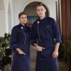 right openning breathable chef shirt workwear chef coat jacket Color Navy Blue