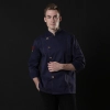  deim right openning invisual button (with Chinese flag ) chef shirt workwear chef coat jacket