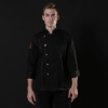  deim right openning invisual button (with Chinese flag ) chef shirt workwear chef coat jacket