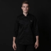 right openning small button winter autumn chef uniform workwear chef coat jacket Color Black