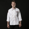 right openning breathable good faric winter autumn chef uniform  chef coat jacket Color White