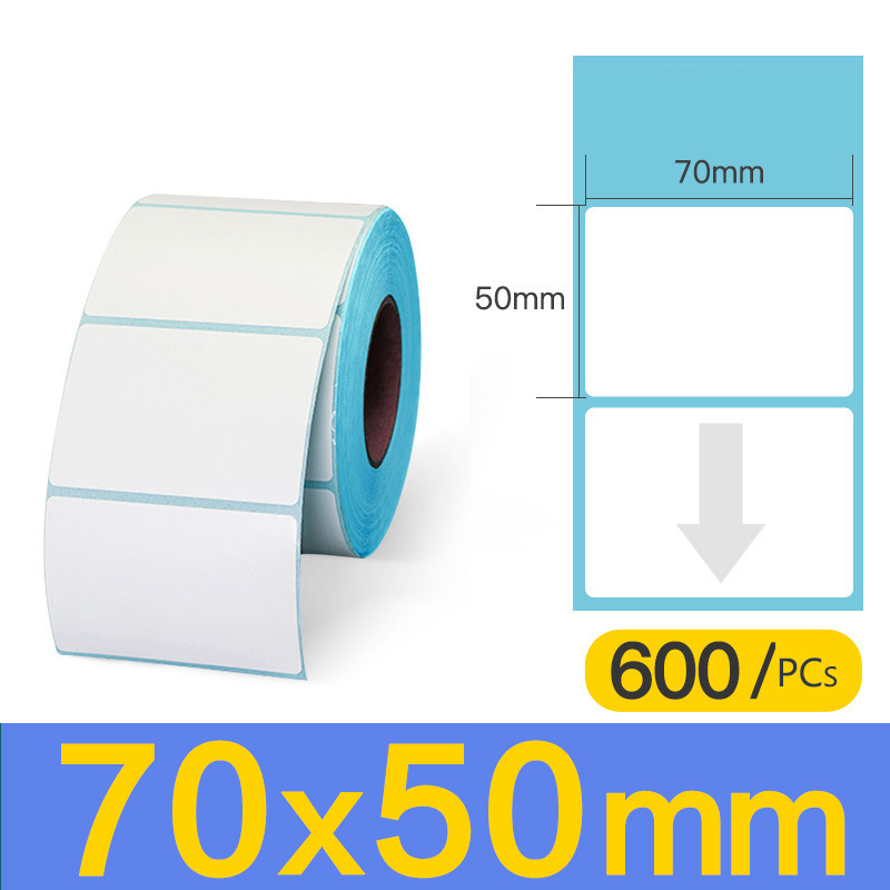cross direction 70x50mm 600pcs/reel Thermal paper label printing paper discount