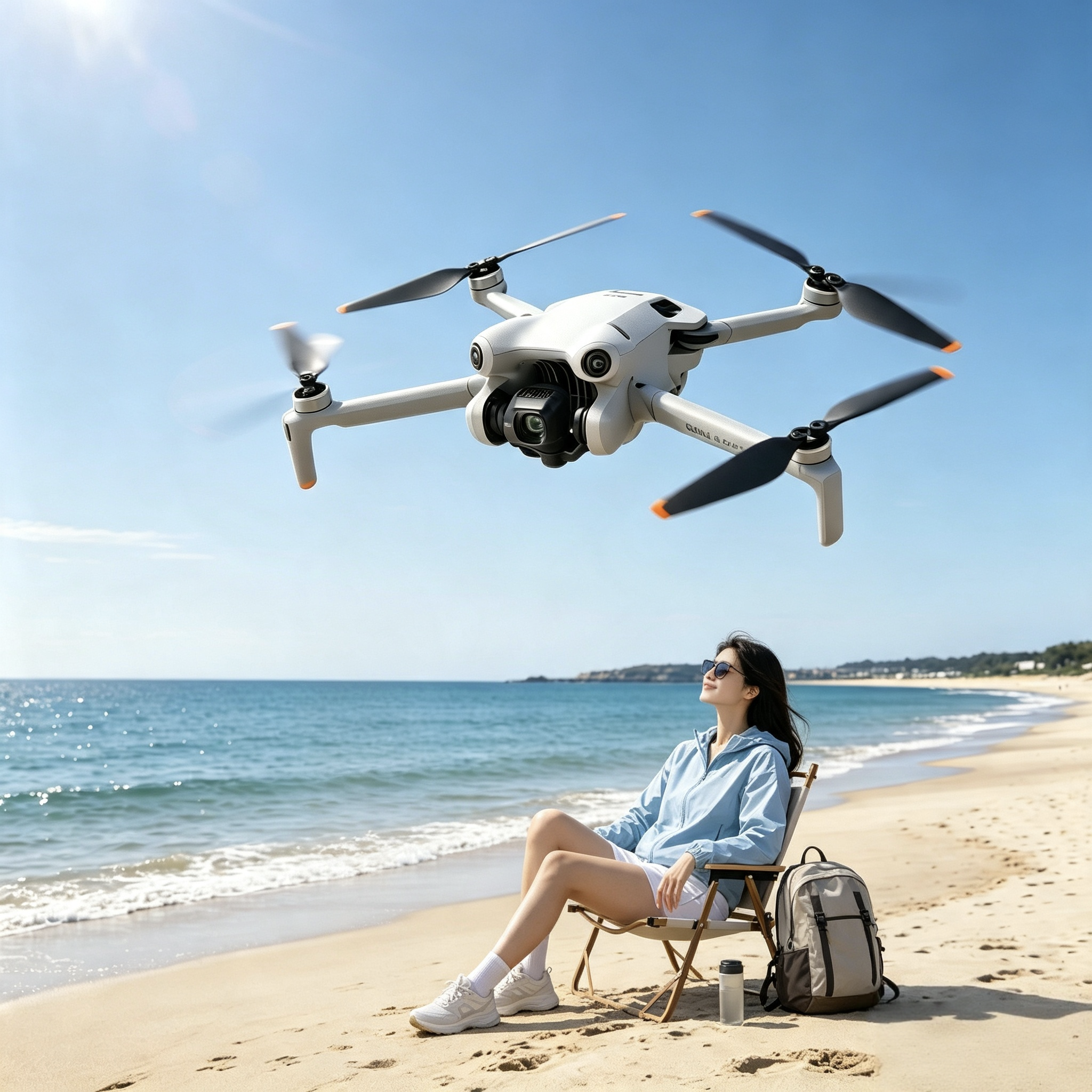 DJI Mini 4 Pro foldable drone, under 249g for easy travel