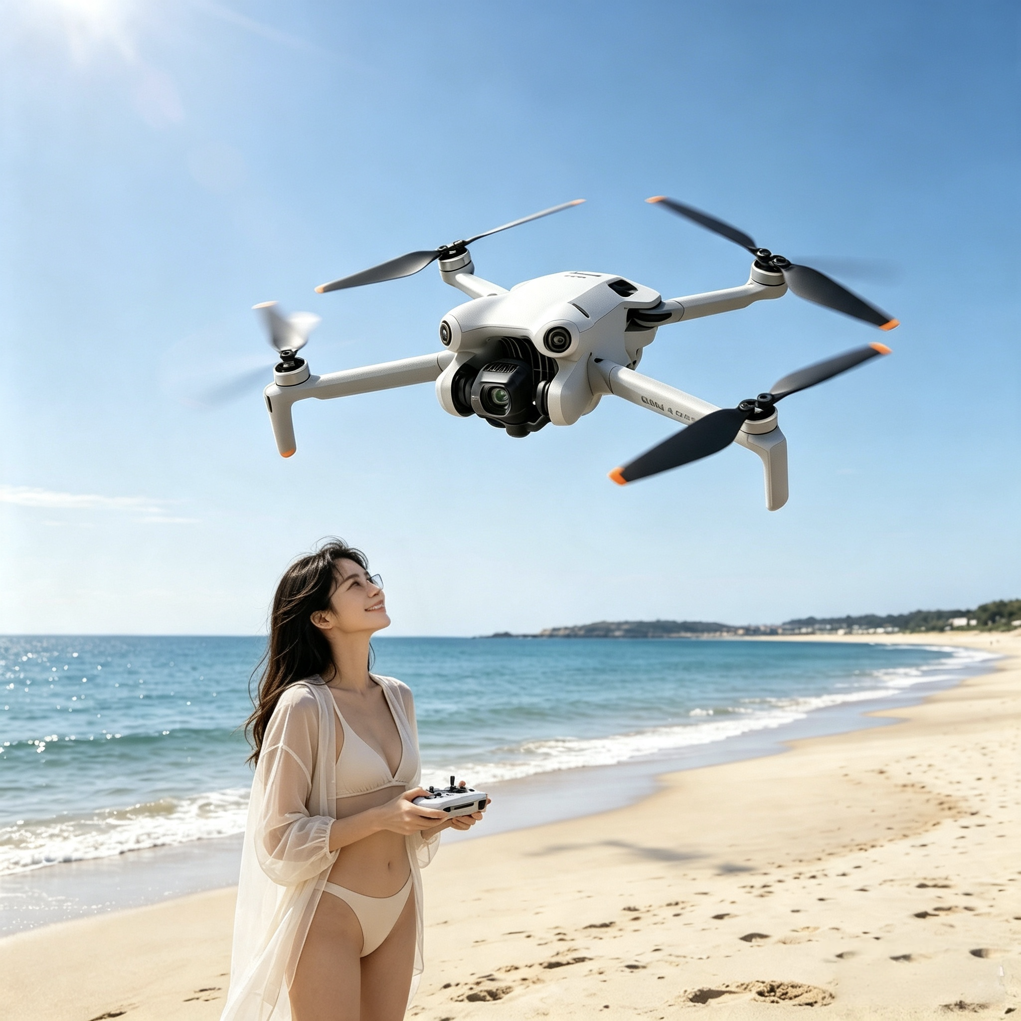 DJI Mini 4 Pro foldable drone, under 249g for easy travel