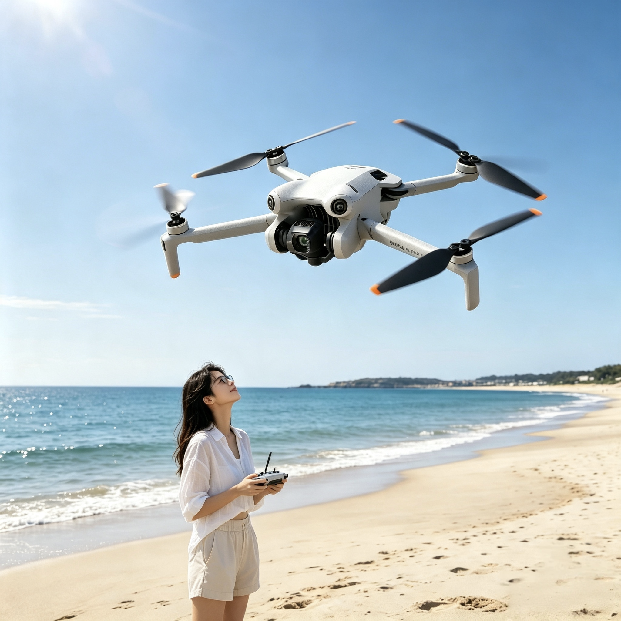 DJI Mini 4 Pro foldable drone, under 249g for easy travel