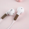 lovely cute cartoon wired earphone Color Coffee