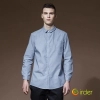 fashion Europe restaurant cafe bar wait staff uniform long sleeve stripes waiter jacket dealer shirt