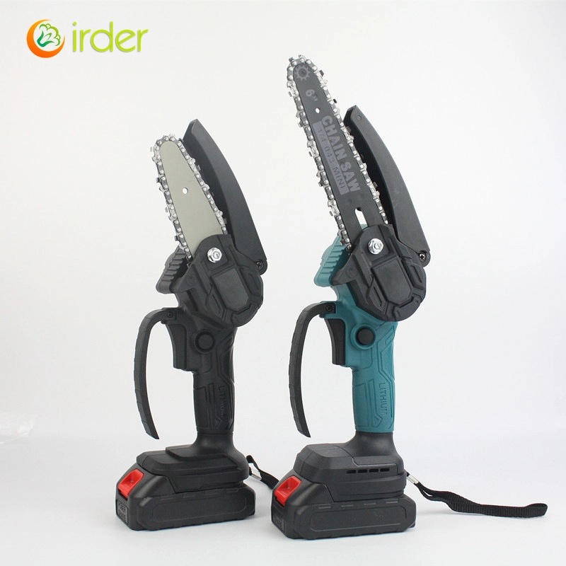 high quality large power hand-held brushlees DC motor ithium battery graden farm wood cutting eletric chain saw