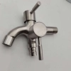 stainless steel washing machine double handle faucet  fast on faucet fof2469