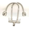 Europe SUS304 stainless steel kitchen faucet water tap household  hot/cold water inlets
