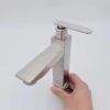 high quality Square column only cold water taphole stainless steel lavatory faucet water tap