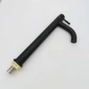 black baking finish highen single cold water taphole  basin faucet lavatory water tap factory outlets