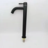 black baking finish highen single cold water taphole  basin faucet lavatory water tap factory outlets