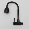 black baking finish big head stainless steel single taphole kitchen wall mounted faucet lavatory water tap