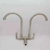 single DN15 inlet 304 stainless steel wiredrawing 2H dual outlets home basin faucet kitchen faucet water tap rebrand supported