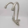 single DN15 inlet 304 stainless steel wiredrawing 2H dual outlets home basin faucet kitchen faucet water tap rebrand supported