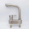 dual topholes hot/cold water 304 stainless steel countertop basin faucet lavatory faucet water tap rebrand supported