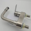 dual topholes hot/cold water 304 stainless steel countertop basin faucet lavatory faucet water tap rebrand supported