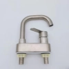 wholesale dual tapholes hot/cold water 304 stainless steel countertop  lavatory basin faucet water tap rebrand supported
