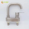 wholesale dual tapholes hot/cold water 304 stainless steel countertop  lavatory basin faucet water tap rebrand supported