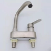 wholesale dual tapholes hot/cold water 304 stainless steel countertop  lavatory basin faucet water tap rebrand supported
