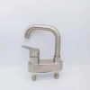 wholesale dual tapholes hot/cold water 304 stainless steel countertop  lavatory basin faucet water tap rebrand supported