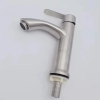 wholesale single tapholes cold water 304 stainless steel  lavatory basin faucet water tap rebrand supported