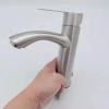 wholesale single tapholes cold water 304 stainless steel  lavatory basin faucet water tap rebrand supported