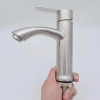 wholesale single tapholes cold water 304 stainless steel  lavatory basin faucet water tap rebrand supported