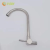 round hanle single taphole 304 stainless steel kitchen faucet water tap rebrand supported