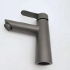 grey baking finish double  tapholes  304 stainless steel basin faucet lavatroy faucet