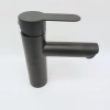 P-trap black baking finish double  tapholes mixer basin faucet lavatroy faucet