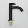 round front design black baking finish simple taphole basin waiter tap lavatroy faucet